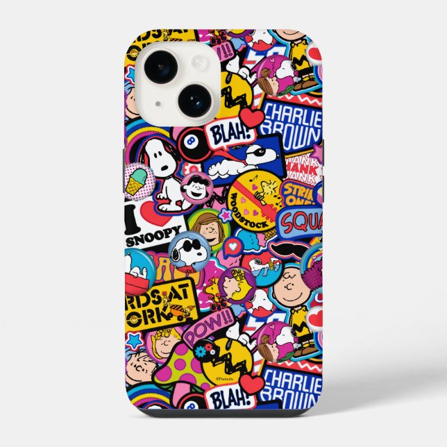 Coque iPhone Peanuts | Motif Patch Mixtape (Verso)