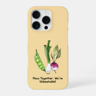 Coque iPhone 16 Pro Peas et Veggie meilleur amis Pun