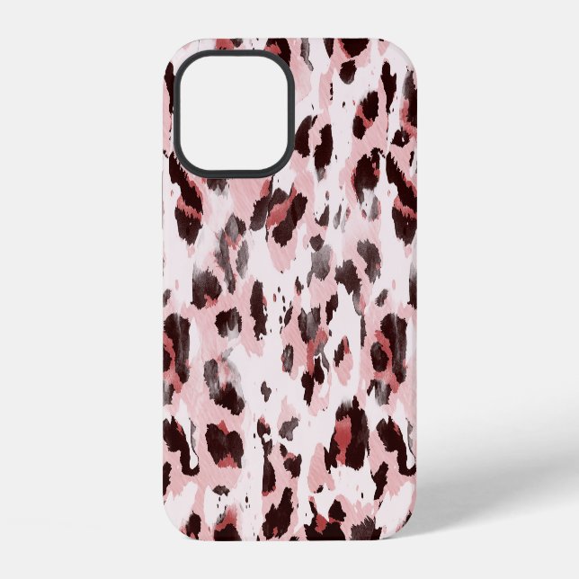 Coque iPhone Peau d'animal léopard : Élégance Tie Dye. (Verso)
