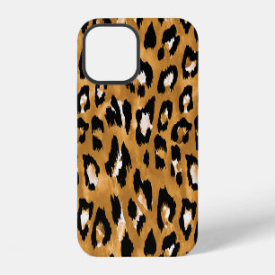 Coque iPhone 12 Peau d'animal léopard : motif aquarelle.
