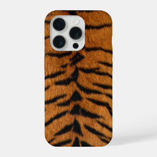 Coque iPhone 15 Pro Peau de faux tigre de Sibérie