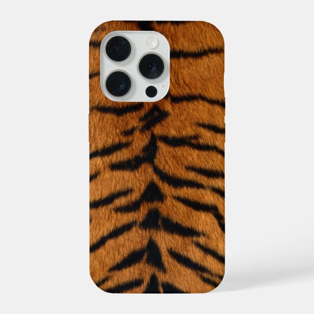 Coque iPhone Peau de faux tigre de Sibérie (Verso)