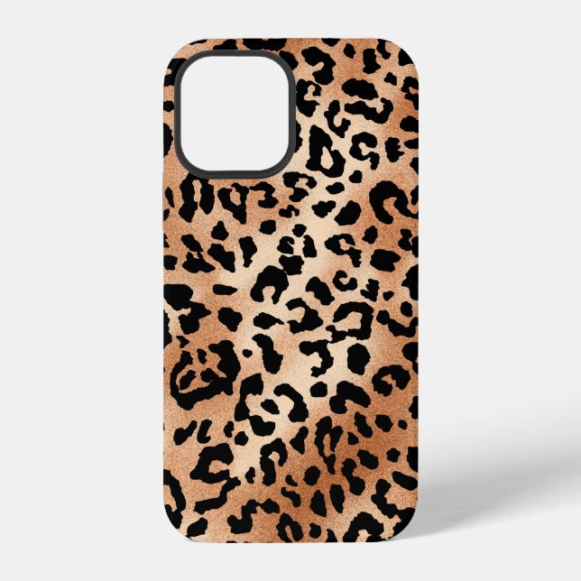 Coque iPhone peau de léopard. Conception de blouse élégante ave (Verso)