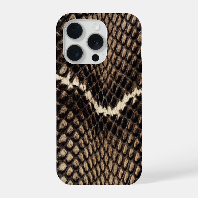 Coque iPhone Peau de serpent de faux cobra (Verso)