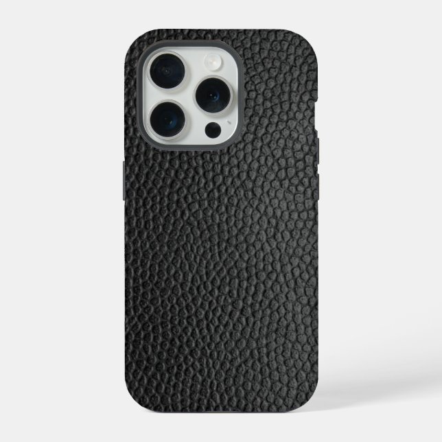 Coque iPhone Peau de serpent noire  (Verso)