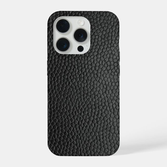 Coque iPhone Peau de serpent noire  (Verso)