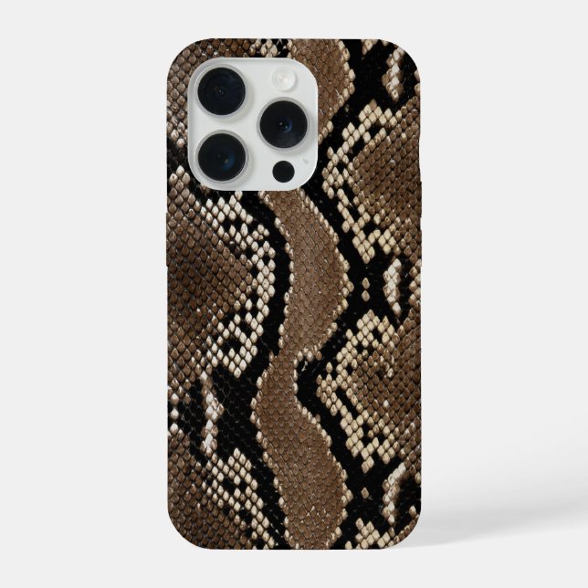 Coque iPhone Peau de serpent Python Rock Faux (Verso)