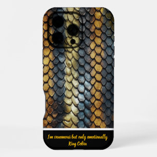 Coque iPhone 16 Pro Max Peau de serpent unique avec des motifs complexes