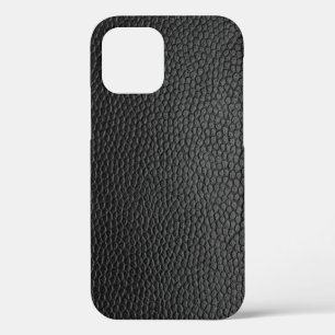 Coque iPhone 12 peau noire peau texture peau