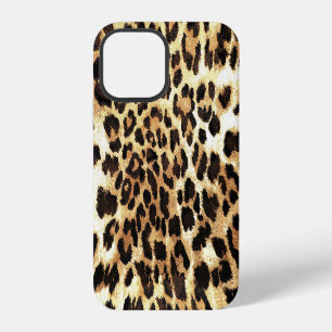 Coque iPhone 12 Peaux de léopard, design motif sans soudure.