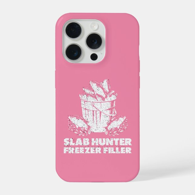 Coque iPhone Pêche à la Crappie Hiver Chasseur de Dalles (Verso)