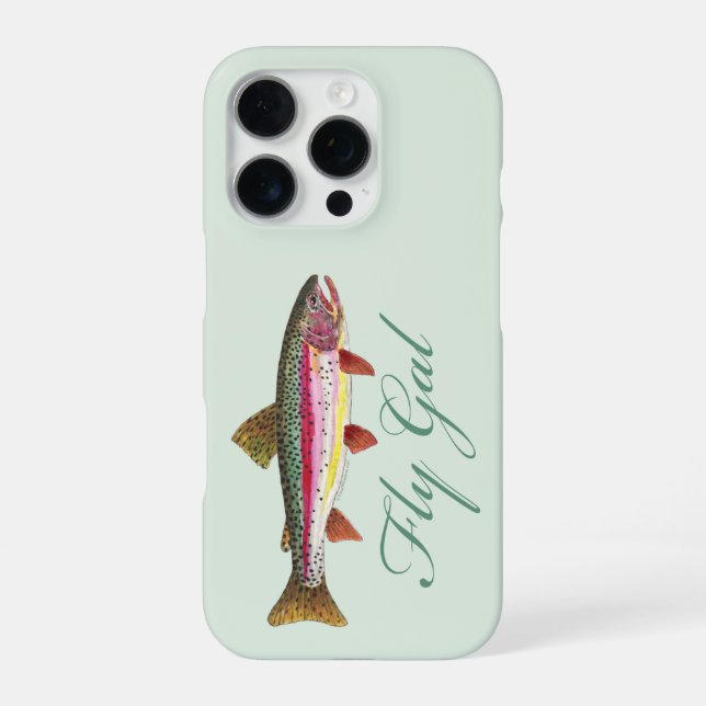 Coque iPhone Pêche à la mouche à la truite (Verso)