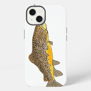 Etui iPhone 13 Pêche à la mouche de la truite brune