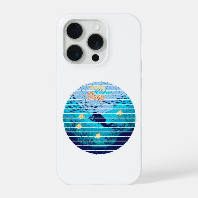 Coque iPhone Pêche à la truite de lac marquant des monstres (Verso)
