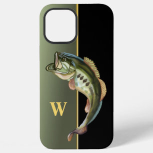 Coque iPhone 12 Pro Max Pêche au bass sautant monogramme moyen