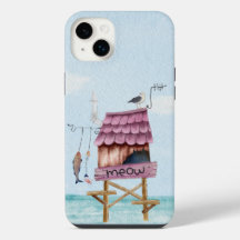 Pêche de plage rose hut pier sur pilotis oiseau po