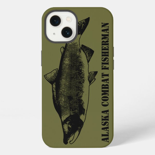 Coque iPhone Pêcheur de combat d'Alaska (Verso)