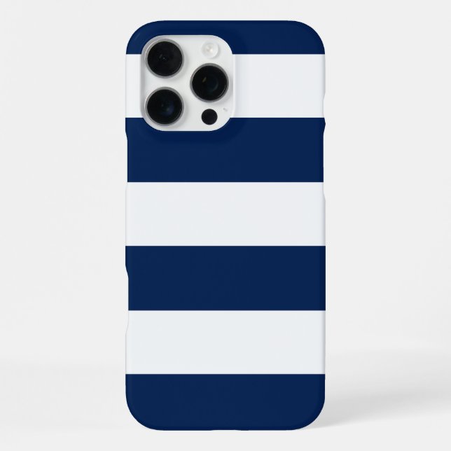 Coque iPhone Pêcheur esthétique Bleu rayé (Verso)