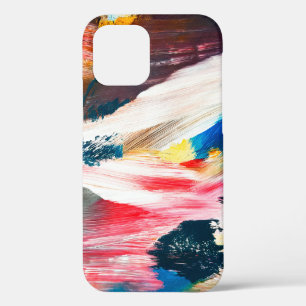 Coque iPhone 12 Peinture à l'huile dessinée à la main. arrière - p