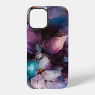 Coque iPhone 12 Peinture abstraite colorée à l'huile et à l'acryli