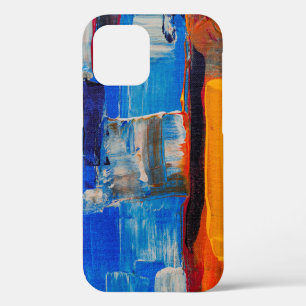 Coque iPhone 12 Peinture abstraite couleur aérée