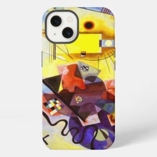 Etui iPhone 13 Peinture Abstraite Jaune Rouge Bleu Kandinsky