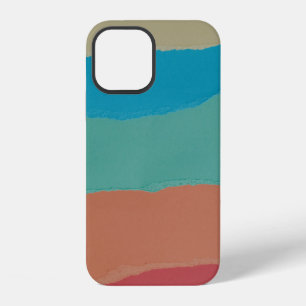 Coque iPhone 12 Peinture abstraite orange et noire