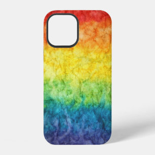 Coque iPhone 12 Peinture abstraite orange verte et bleue