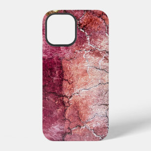 Coque iPhone 12 Peinture abstraite rouge et brune