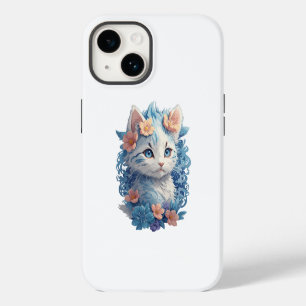 Coque Pour iPhone 14 Peinture aquarelle de chat mignon avec éclaboussur