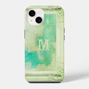 Coque Pour iPhone 14 Peinture céleste à cadre victorien élégant sarcell