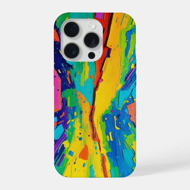 Coque iPhone Peinture colorée Abstraite (Verso)