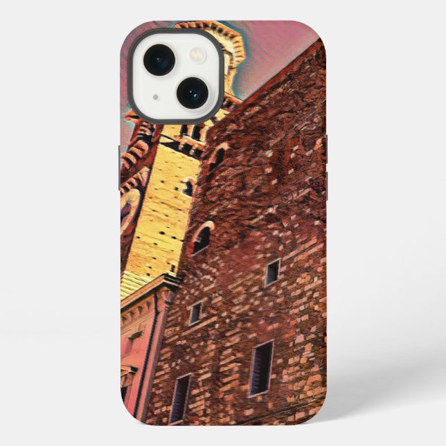 Coque iPhone peinture d'architecture italienne (Verso)