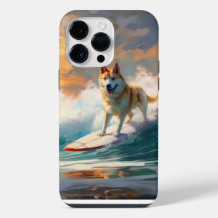 Coque Pour Pour iPhone 14 Pro Max Peinture de surf sur la plage d'Akita