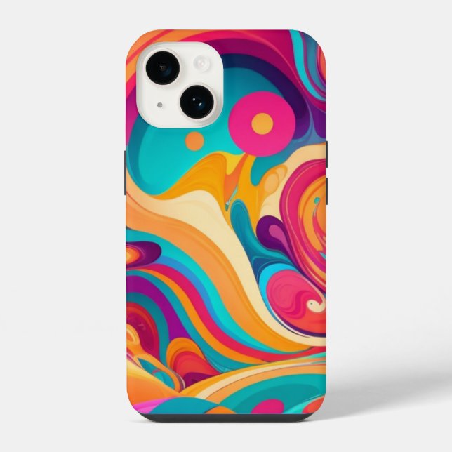 Coque iPhone Peinture éclaboussure multicolore  (Verso)