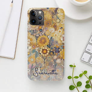 Coque iPhone 16 Pro Max Peinture florale d'art fin de style Art Nouveau an