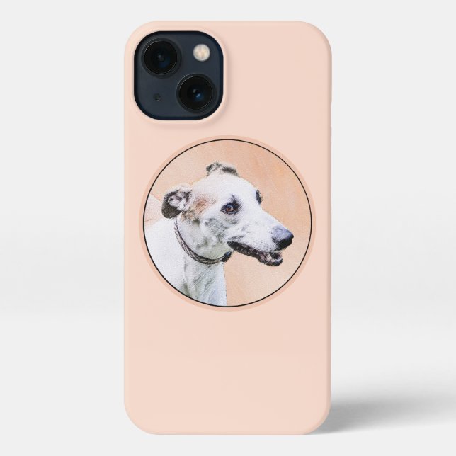 Coque iPhone Peinture Greyhound - Cute Original Chien Art (Verso)