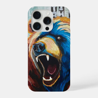 Coque iPhone 15 Pro Peinture Grizzly - Art animalier