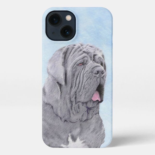 Coque iPhone Peinture Mastiff Neopolitan - Art Chien original (Verso)