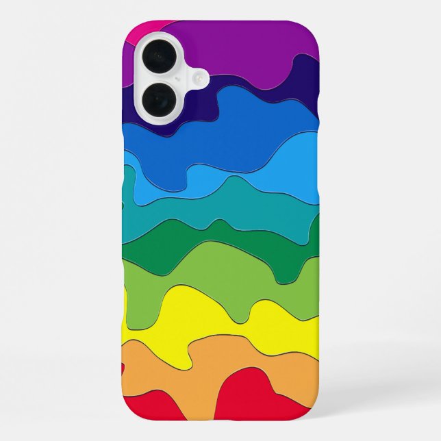Coque iPhone Peinture multicolore (Verso)