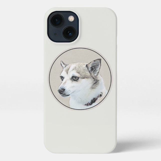 Coque iPhone Peinture norvégienne Lundehund - Art original chie (Verso)
