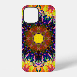 Coque iPhone 12 Peinture numérique Belle abstraction colorée Conte