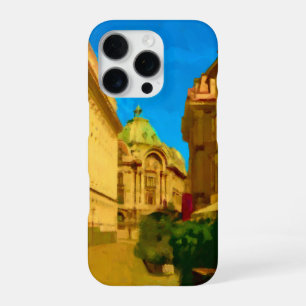 Coque iPhone 16 Pro Peinture numérique de la ville de Bucarest