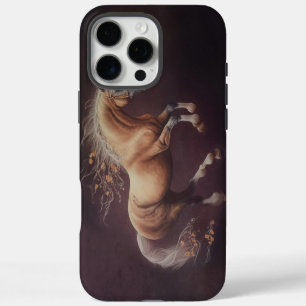Coque iPhone 16 Pro Max Peinture pastel d'un cheval au galop              