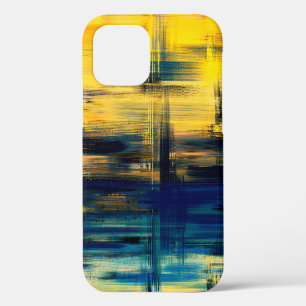 Coque iPhone 12 peinture paysage d'art Abstrait, illust arrière -