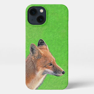 Etui iPhone 13 Peinture Red Fox - Art original de la faune
