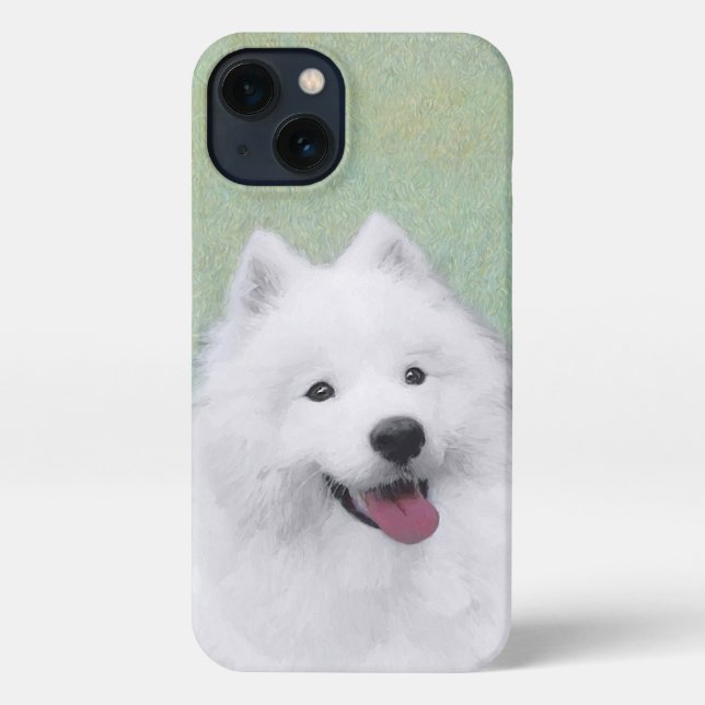 Coque iPhone Peinture Samoyed - Cute Original Chien Art (Verso)