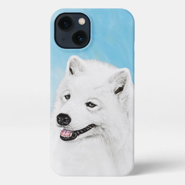 Coque iPhone Peinture Samoyed - Cute Original Chien Art (Verso)