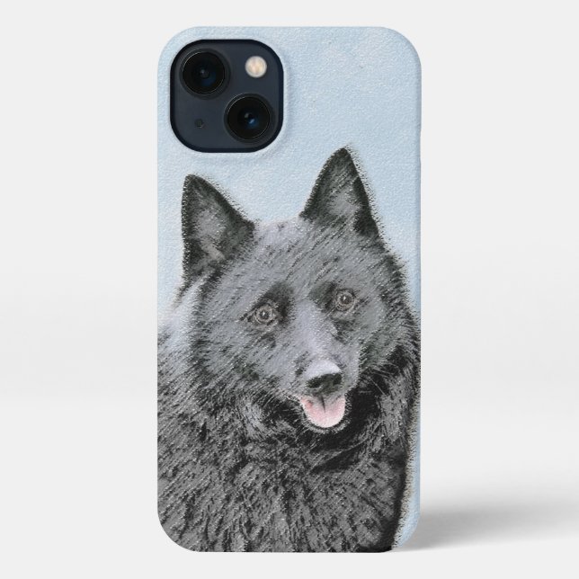 Coque iPhone Peinture Schipperke - Cute Original Chien Art (Verso)