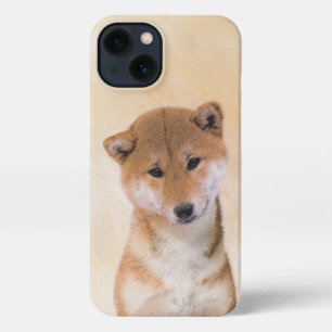 Etui iPhone 13 Peinture Shiba Inu (Rouge) - Art Chien original